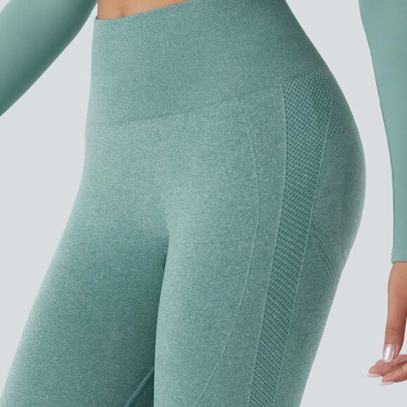 Halara Seamless High Waisted Tummy Control Butt Lift 7/8 Leggings L Large NEW - Picture 6 of 12